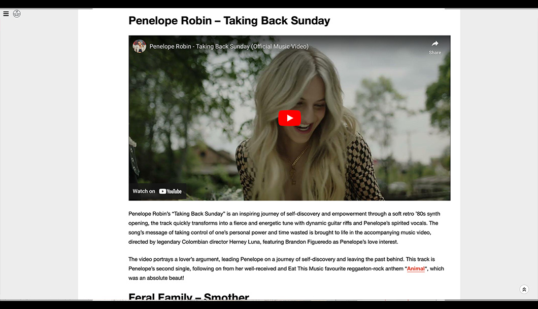 Penelope Robin – Taking Back Sunday