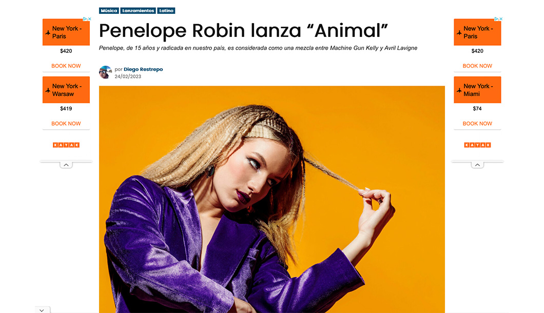 Penelope Robin Offers New Single Animal